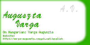 auguszta varga business card